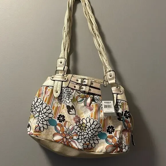 Rosetti Vegan Purse twist handle shoulder bag floral flower - Picture 2 of 16